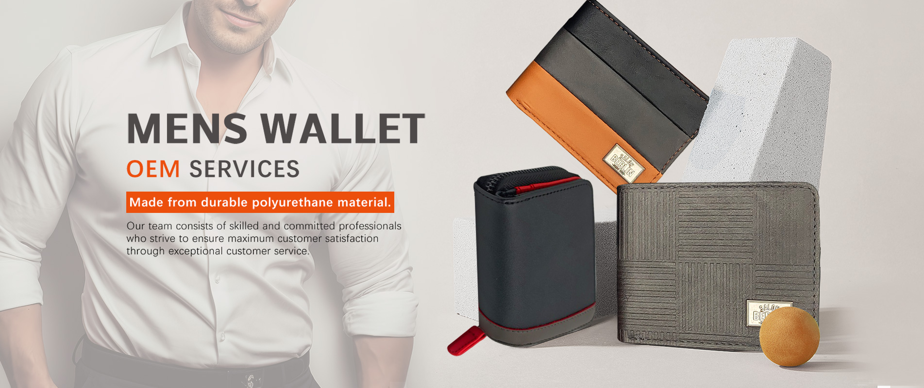 Räätälöity bifold lompakko miehille