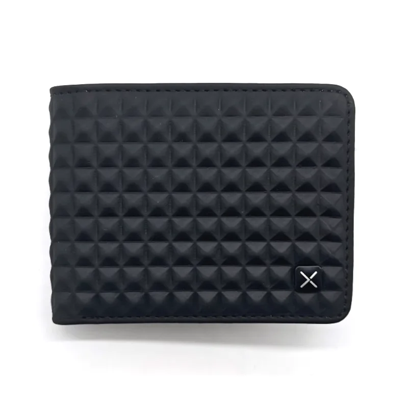 Pyramidaalinen projektio PU Bifold -lompakot miehille